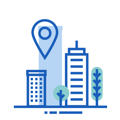 Conceptual icon of a city skyline