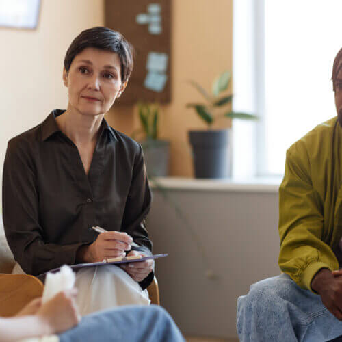 Psychologist therapy session